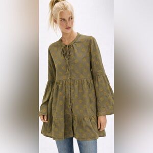 NWOT JADED GYPSY PEACE BE WITH YOU EMBROIDERED TUNIC DRESS Sz L/XL